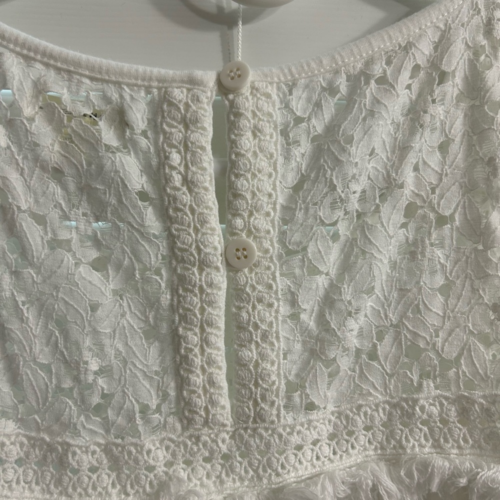 Max Studio size 1X White Lace Yoke Tank - Picture 5 of 5